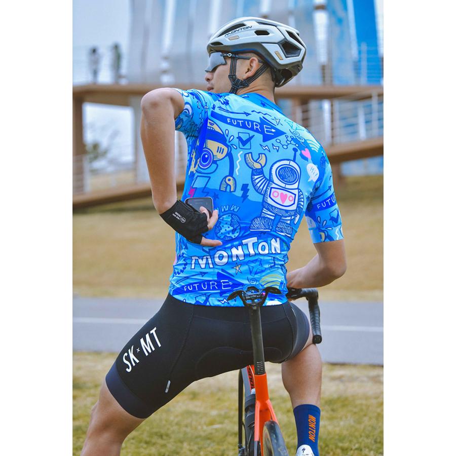 MONTON サイクルジャージ 青 Monton［モントン］半袖サイクルジャージ［自転車用/メンズ］LIFESTYLE