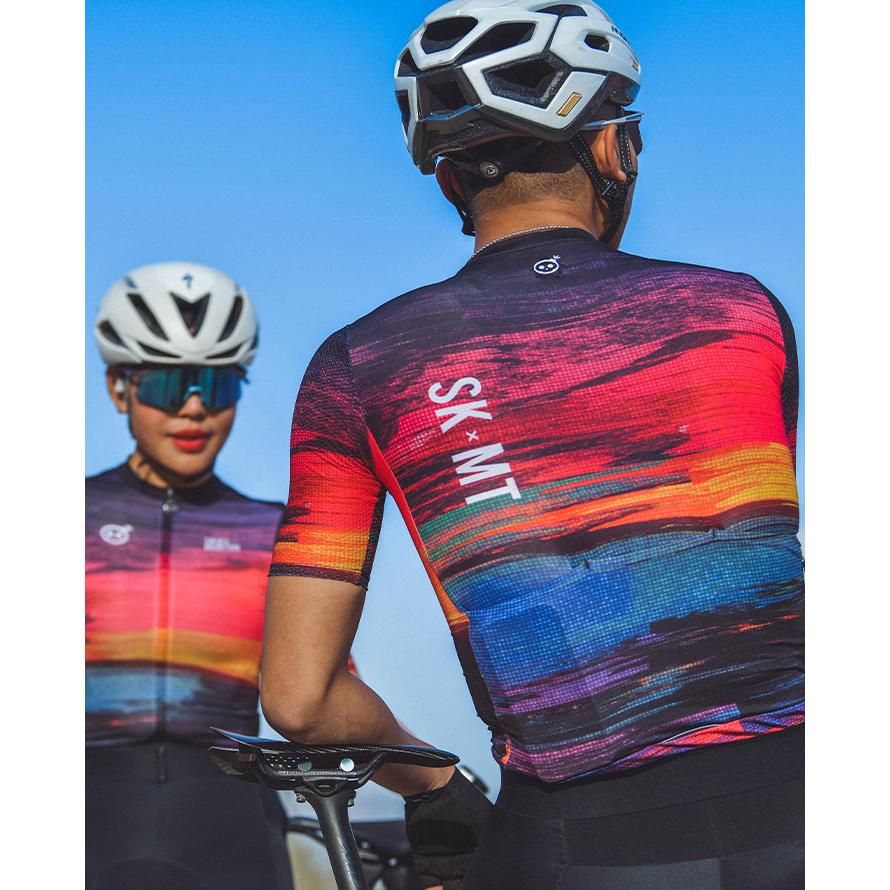 Monton［モントン］男性用半袖サイクルジャージ［自転車用/メンズ］Skull Monton Sunset ショートスリーブの画像