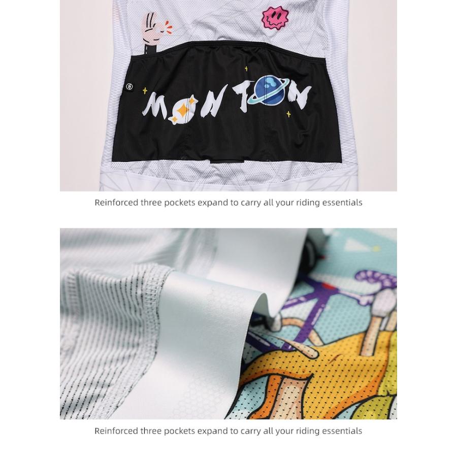 Monton［モントン］半袖サイクルジャージ［自転車用/メンズ］LIFESTYLE Happy Planet男性用ショートスリーブの画像