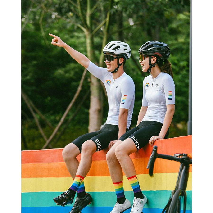 Monton［モントン］半袖サイクルジャージ［自転車用/レディース］RAINBOW 女性用の画像