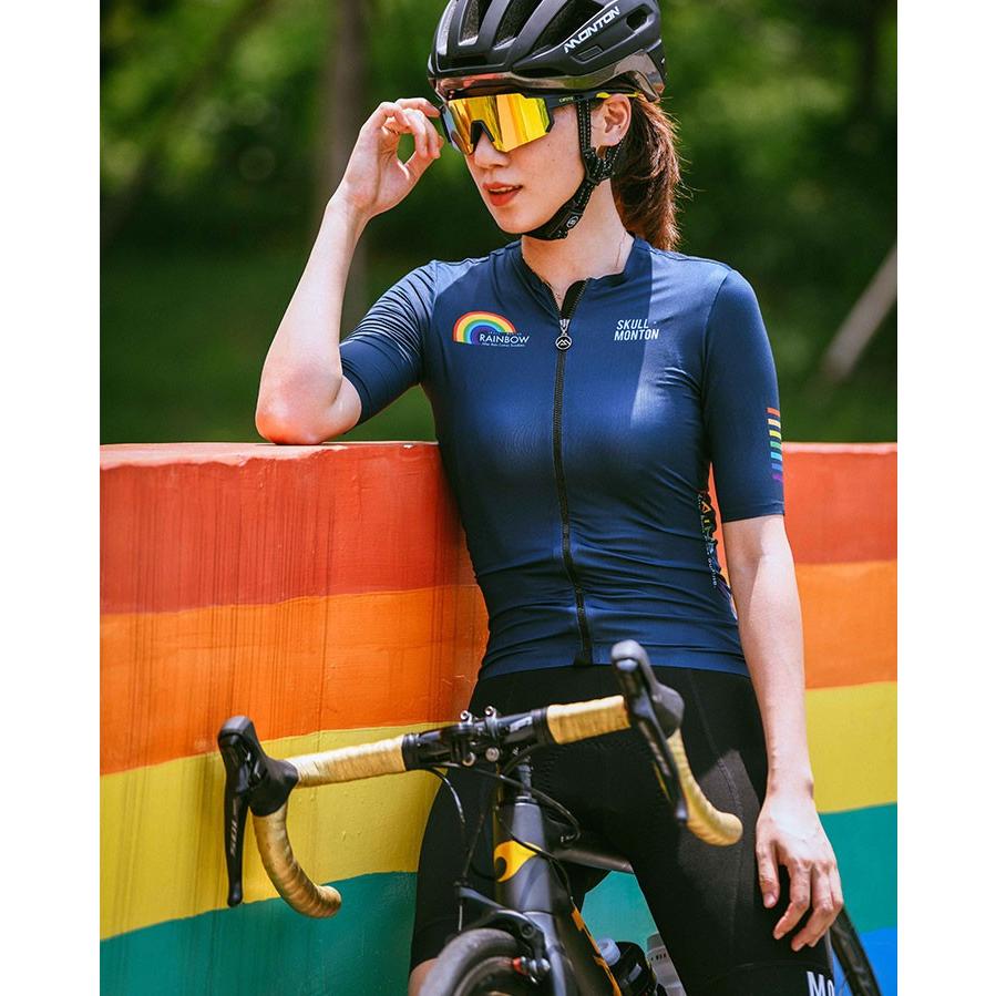 Monton［モントン］半袖サイクルジャージ［自転車用/レディース］RAINBOW 女性用の画像