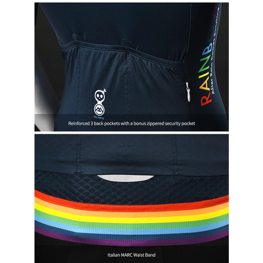 Monton［モントン］半袖サイクルジャージ［自転車用/レディース］RAINBOW 女性用の画像