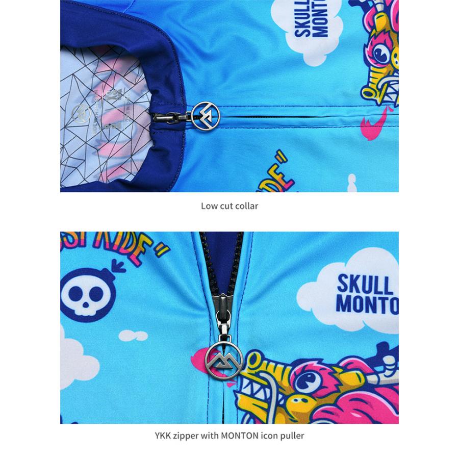 Monton［モントン］女性用半袖サイクルジャージ［自転車用/レディース］Skull Monton 14th Anniversary ショートスリーブの画像