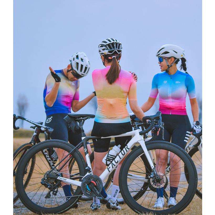 Monton［モントン］女性用半袖サイクルジャージ［自転車用/レディース］Skull Monton NorthernLights オーロラ ショートスリーブの画像