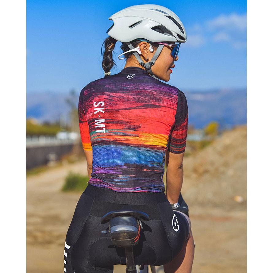 Monton［モントン］女性用半袖サイクルジャージ［自転車用/レディース］Skull Monton Sunset ショートスリーブの画像
