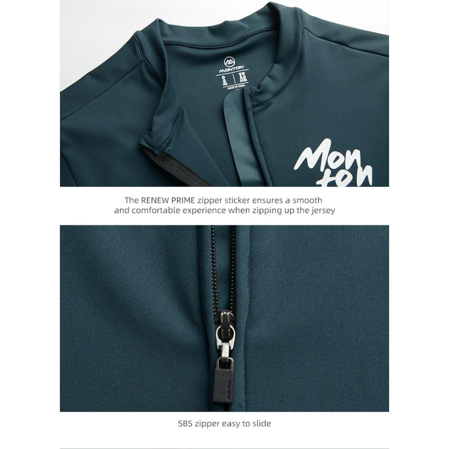 Monton［モントン］男性用長袖サイクルジャージ［秋春用/ロング