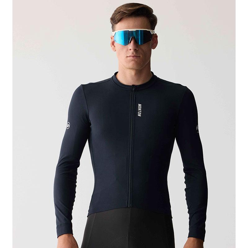 Monton［モントン］男性用長袖サイクルジャージ［秋春用/ロング