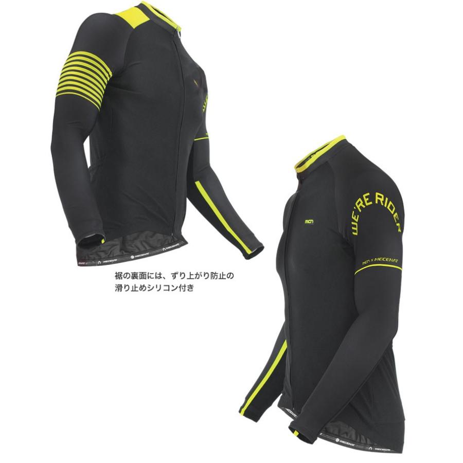 ＜取り寄せ限定＞mcn長袖プレミアムサイクルジャージ（ロングスリーブ）RIDER.BLACKの画像