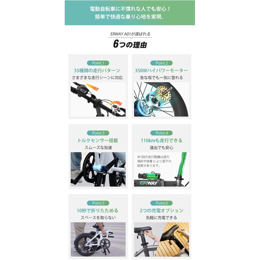 型式認定済】電動自転車 折りたたみ 電動アシスト自転車 erway-a01