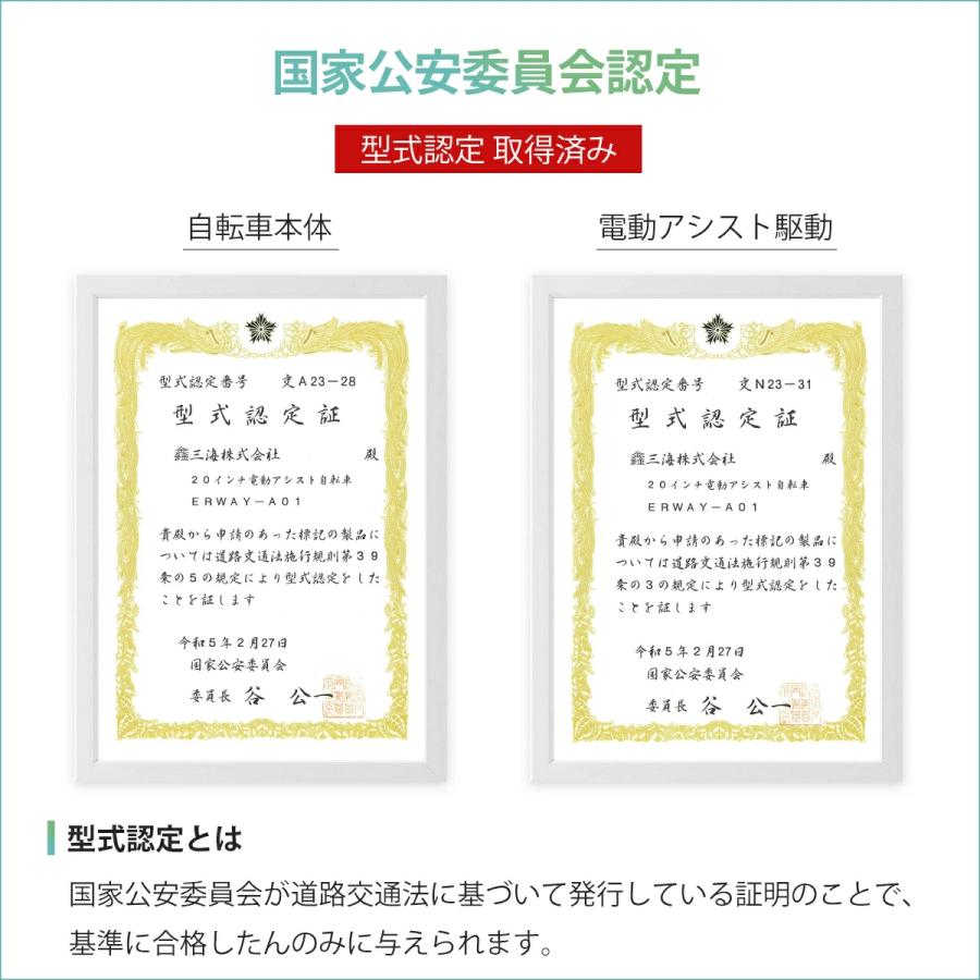 型式認定済】電動自転車 折りたたみ 電動アシスト自転車 erway-a01