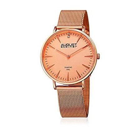 最新 特別価格August Steinerクオーツローズゴールドダイヤルレディース時計as8207rg好評販売中 腕時計