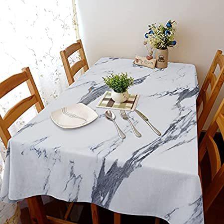最も完璧な Tablecloth Language 特別価格Arts for Dust-Proof好評販売中 Linen Cotton Marble Table Rectangle テーブルクロス