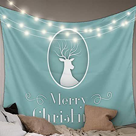 【超ポイントバック祭】 Merry 特別価格HELLOWINK Christmas Tapes好評販売中 Bedroom, for Tapestry Wall Reindeer Elegant タペストリー