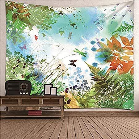 【予約販売品】 Green Large Hanging Wall Tapestry Nature 特別価格MoAndy Orange Dec好評販売中 Wall for Blanket タペストリー