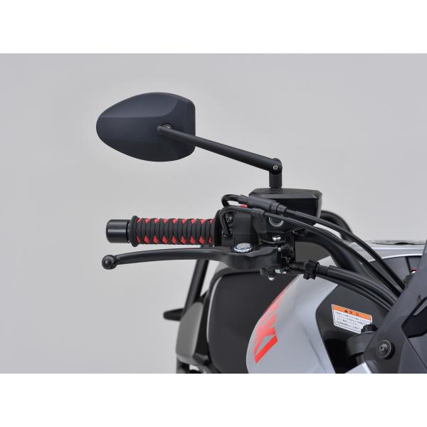 HIGHSIDER ブラック バイクミラー 多面体デザイン　左右あり 当店在庫あり】長期在庫特価！HIGHSIDERハイサイダー ロッドミラー