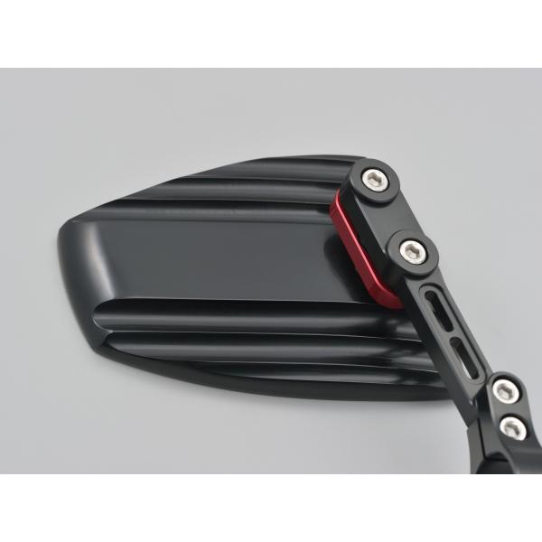 デイトナ HIGHSIDER ハイサイダー バーエンドミラー　ウェーブ HIGHSIDER バーエンドミラー ウェーブ ブラック 左右セット