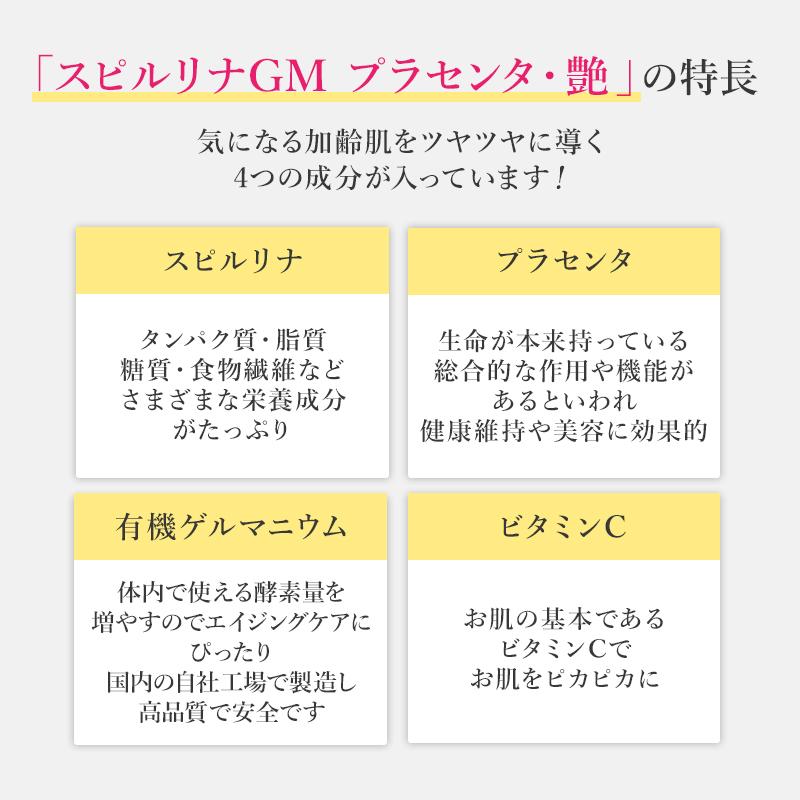 スピルリナGMプラセンタ・艶3600粒 美容サプリ 藻 健康食品 Spirulina ポイント利用 爆買_3