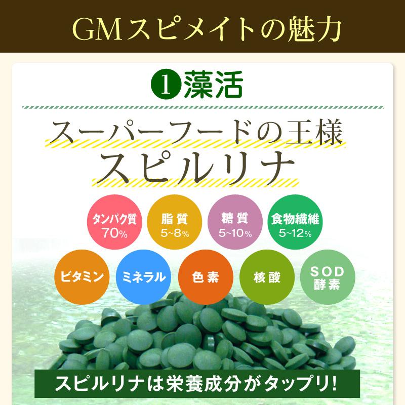 スピルリナ普及会 GMスピメイト 3600粒 スピルリナ 乳酸菌 酵素粉末