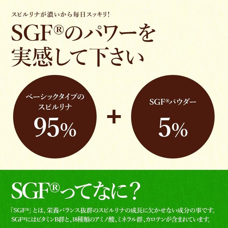 SGF強化スピルリナ100％ 1800粒 6袋購入で1袋無料プレゼント サプリメント 藻 健康食品 Spirulina｜sp100｜07