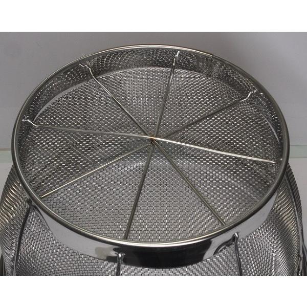 18−8ステンレス製　弁慶　米揚げザル・35ｃｍ　８升　【深型ざる】【調理用 ザル 調理器具  保管用 】 |  | 02