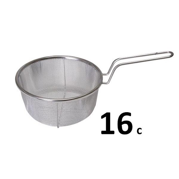 18−8ステンレス製　ボイルバスケット・16ｃｍ　【手付きザル】【調理用 ザル 調理器具  保管用 】 | 