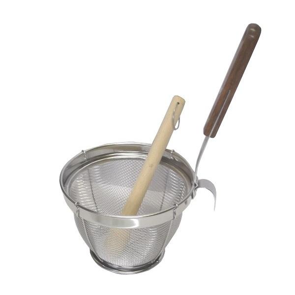 18−8ステンレス製　味噌こし器　大　底つき | 