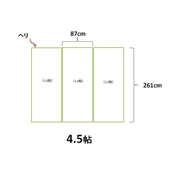い草上敷き・4.5帖用（江戸間）約261ｃｍ&times;261ｃｍ　【ゴザ ござ】