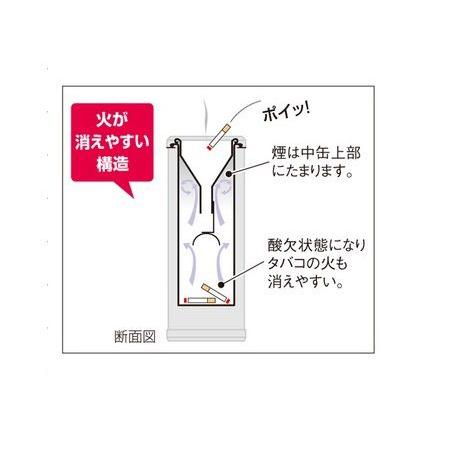 テラモト 消煙灰皿スタンド・黒 ※納期確認品 : ふじまるマーケット
