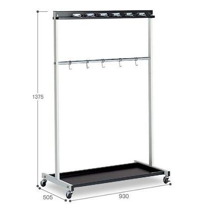 テラモト　モップハンガーＲＣ型（12本掛）　【清掃用具収納ラック・モップハンガー】※納期確認品