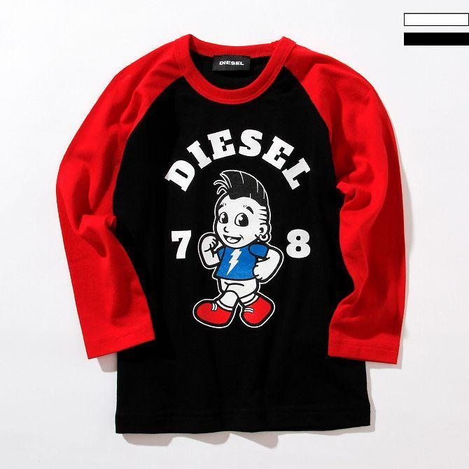 Diesel ディーゼル Baby プリント長袖tシャツカットソー ブランド 子供服 こども服 かわいい 再再販 キッズ 赤ちゃん かっこいい おしゃれ ベビー