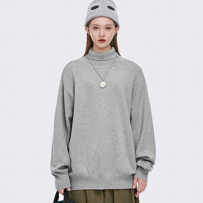 Inflation インフレーション ハイネック ルーズ セーター メンズ レディース かっこいい かわいい おしゃれ ストリート ブランド 安い 11w Spaccio スパッチョ 公式ストア 通販 Yahoo ショッピング