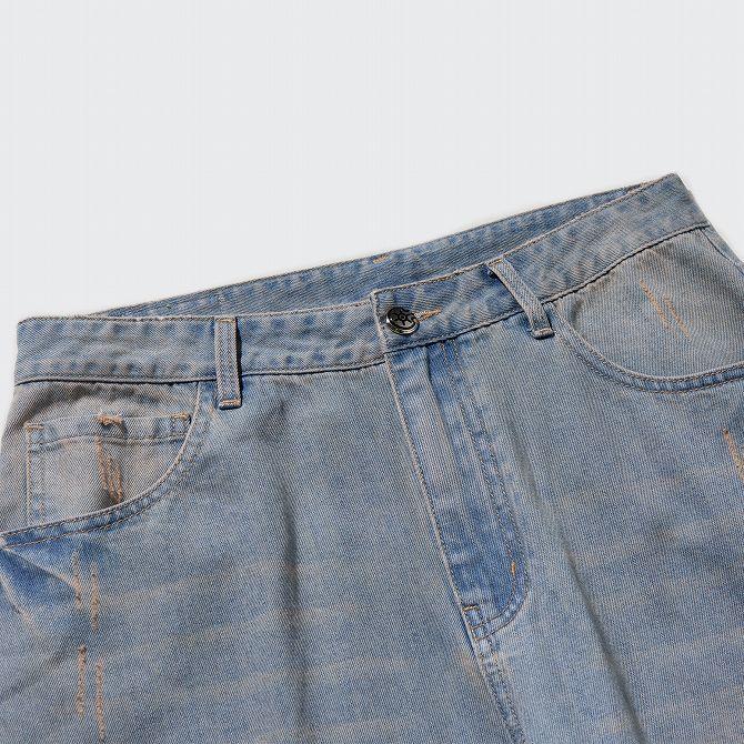 Inflation インフレーション ワイドダメージジーンズ デニムパンツ メンズ レディース かっこいい かわいい おしゃれ ストリート ブランド 安い w Shiffon シフォン 通販 Yahoo ショッピング