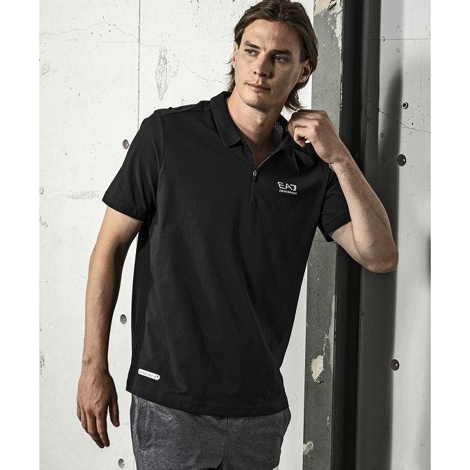 MH 　EMPORIO ARMANI ハーフジップ ポロシャツ EMPORIO ARMANI EA7 イーエーセブン ハーフジップポロシャツメンズ
