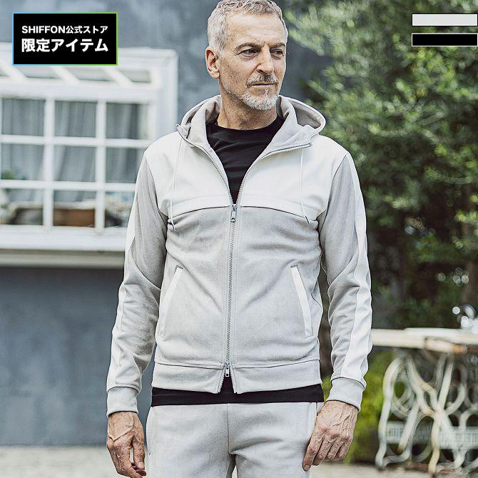 Akm Contemporary エイケイエムコンテンポラリー ヴィーガンレザースウェードパーカー かっこいい メンズ かっこいい おしゃれ Tシャツ カットソー