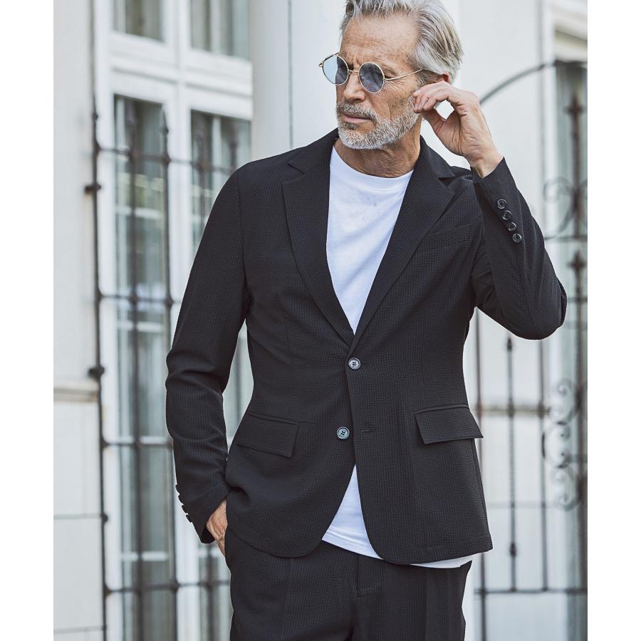 ✨希少✨AKM シアサッカー ストライプ ジャケット メンズ M AKM Contemporary エイケイエムコンテンポラリー ピンストライプ