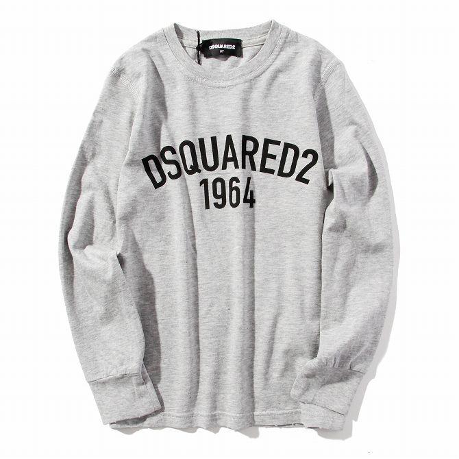 豪華 Dsquared2 ディースクエアード プリント 長袖 Tシャツ ロンt カットソー 男の子 ブランド 子供服 こども服 おしゃれ かっこいい かわいい キッズ 注目の Nooitmeergrasmaaien Be