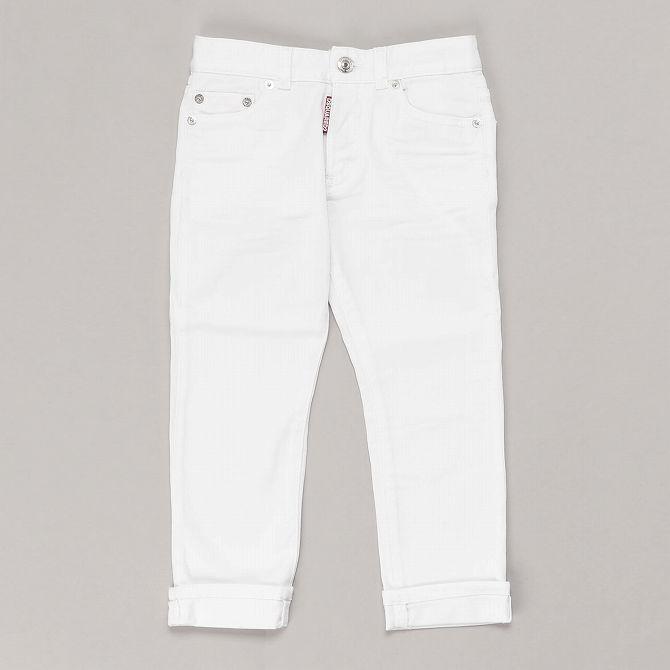 格安 Dsquared2 ディースクエアード ホワイトストレッチデニムパンツ 男の子 ボトムス ズボン ブランド 子供服 こども服 かっこいい かわいい キッズ 激安ブランド Www Shandilyaz Com