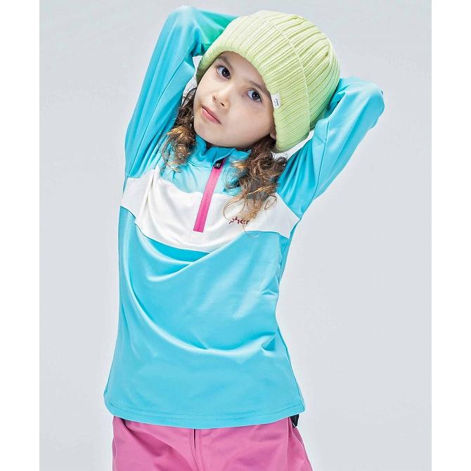 Phenix フェニックス Crystal Flower Junior 1/2 Zip Tee クリスタル フラワー ジュニア ハーフジップ 長袖 カットソー 女の子 スキーウェア スノボウェア｜spaccio-online｜03