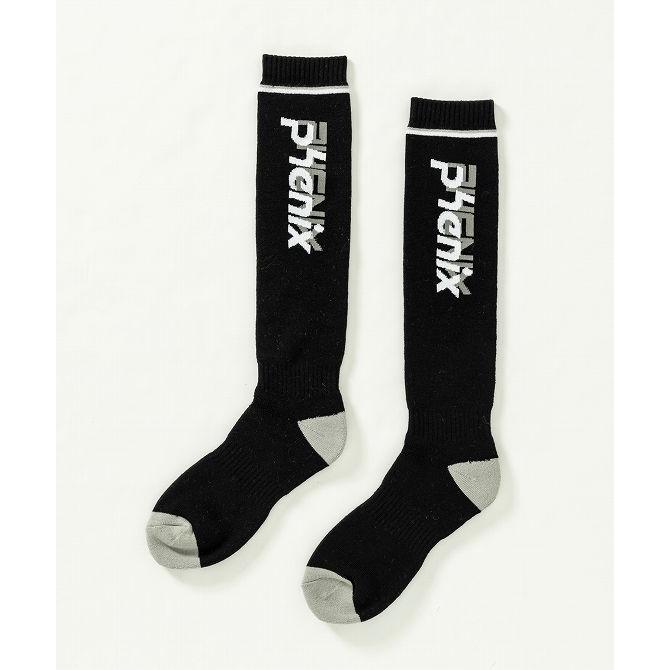 美品　サイズO　Phenix ブラック スキーパンツ フェニックス　ソックス付き フェニックス（PHENIX） Double Phenix Logo Mens Socks メンズダブル