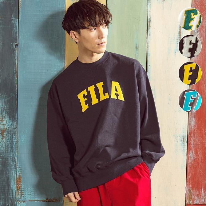 FILA（フィラ） BTS 着用モデル ロゴ トレーナー 長袖 カットソー T