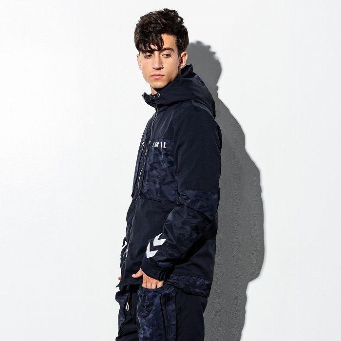 hummel（ヒュンメル） ナイロン コンビ パーカー メンズ アウター
