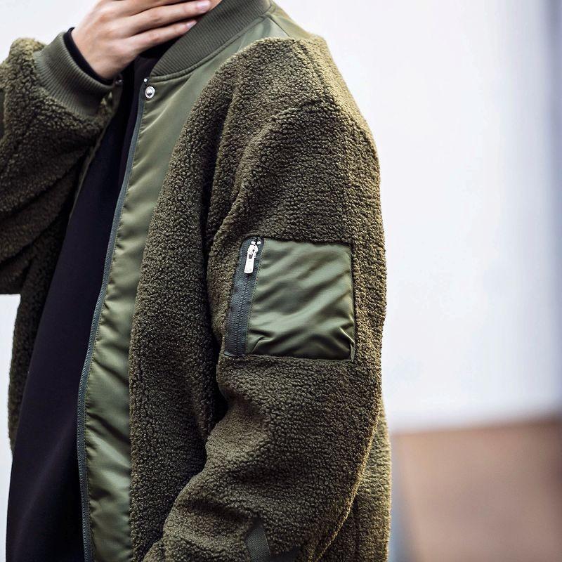 hummel（ヒュンメル） ボア 切り替え ボンバー ジャケット メンズ