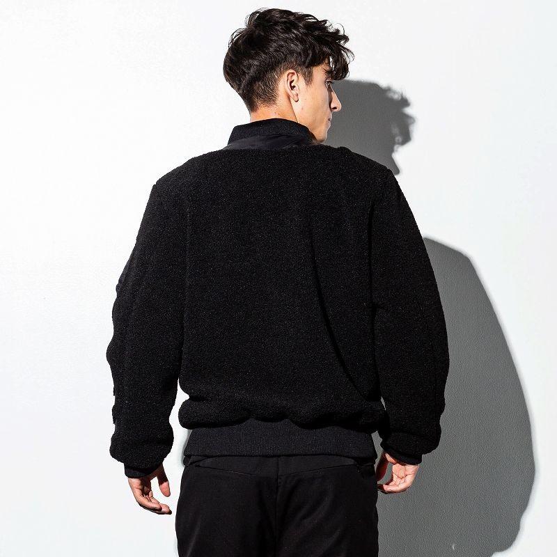 hummel ヒュンメル ボア 切り替え ボンバー ジャケット メンズ