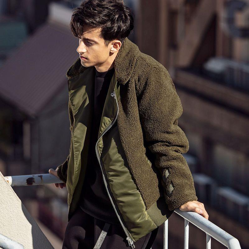 hummel（ヒュンメル） ボア 切り替え ライダース ジャケット メンズ