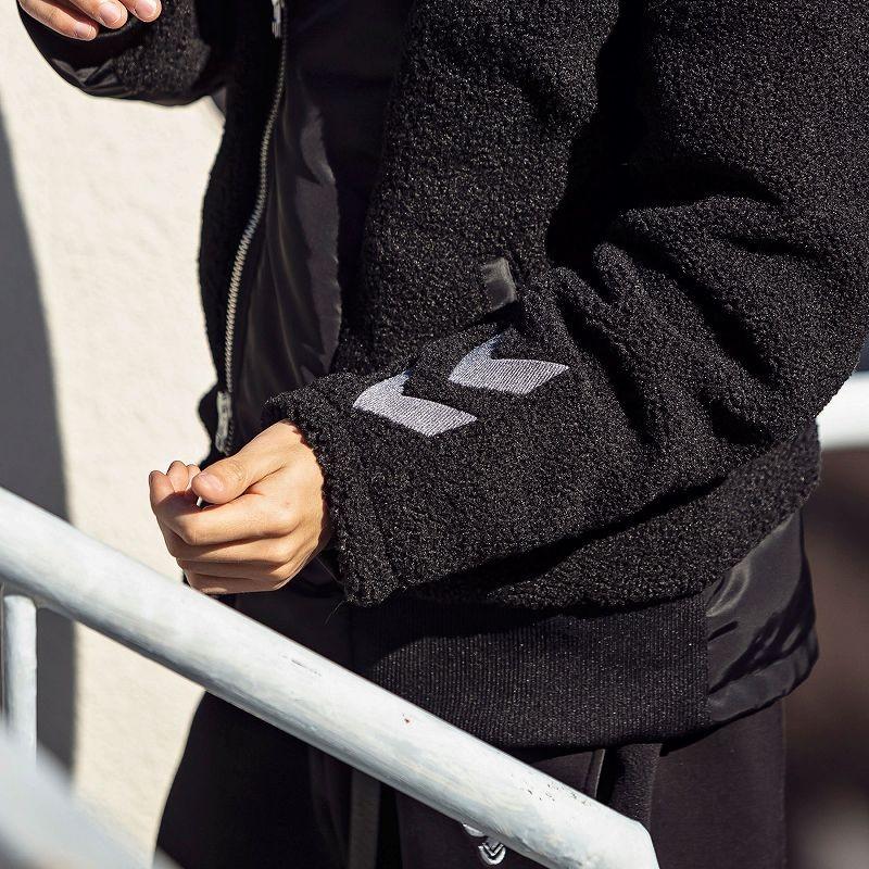 hummel（ヒュンメル） ボア 切り替え ライダース ジャケット メンズ