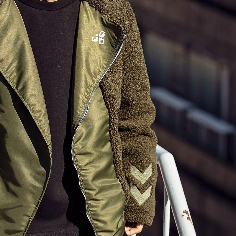 hummel（ヒュンメル） ボア 切り替え ライダース ジャケット メンズ