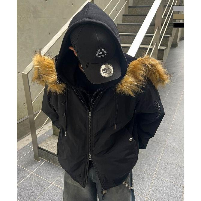 ILL'S（イルズ） N2-B フード ジップ ブルゾン ファー ミリタリー ユニ