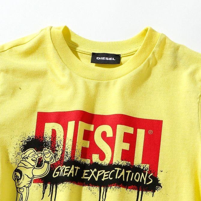 ディーゼル　ミニTシャツ DIESEL ディーゼル プリント半袖Tシャツ カットソー ブランド