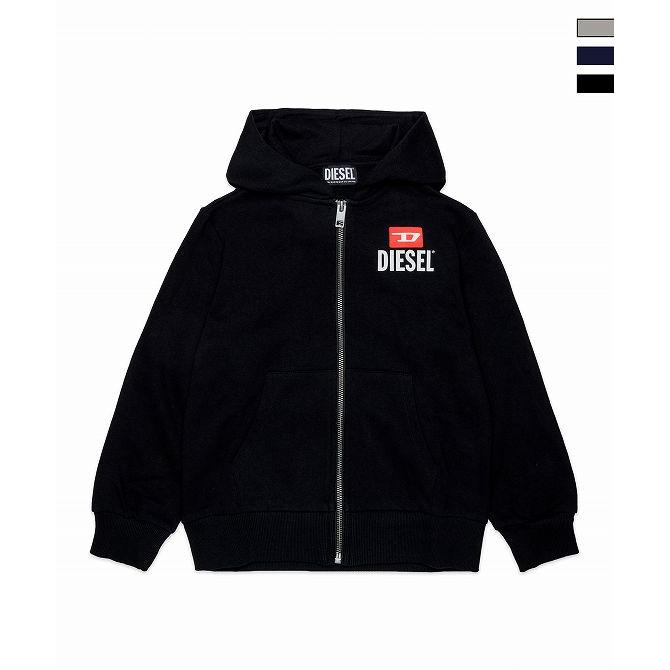 DIESEL（ディーゼル） ブランドロゴジップアップパーカーフーディー