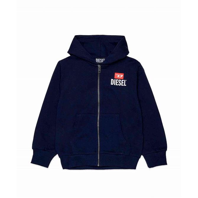 DIESEL（ディーゼル） ブランドロゴジップアップパーカーフーディー